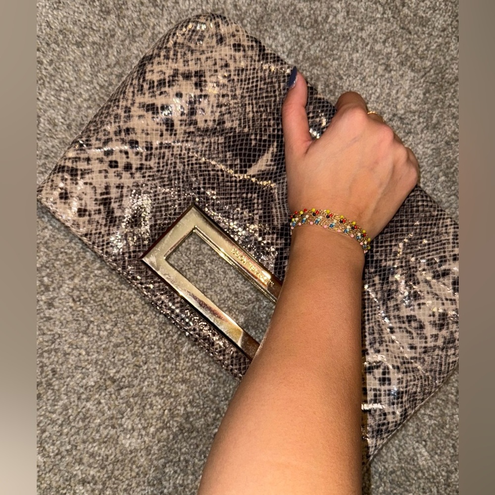 Michael Kors Vintage Snakeskin Effect Clutch - Picture 4 of 4